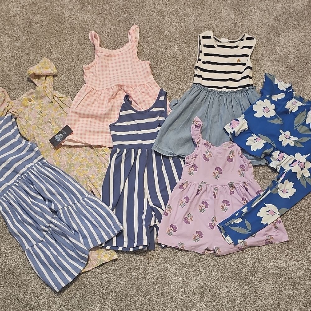 GAP Blue and White Striped Baby Dress - Picture 1 of 16